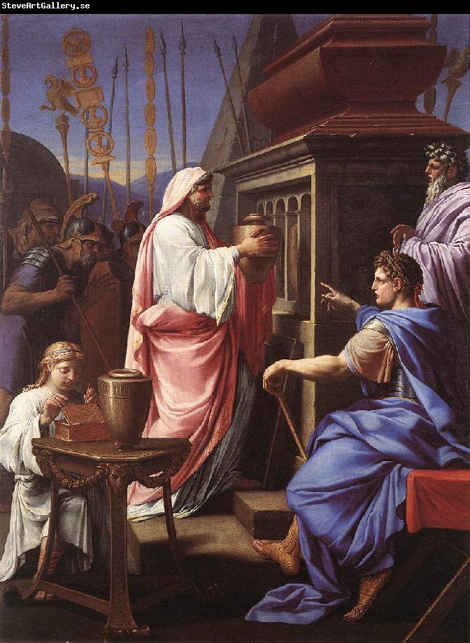 Eustache Le Sueur Caligula Depositing the Ashes of his Mother and Brother in the Tomb of his Ancestors